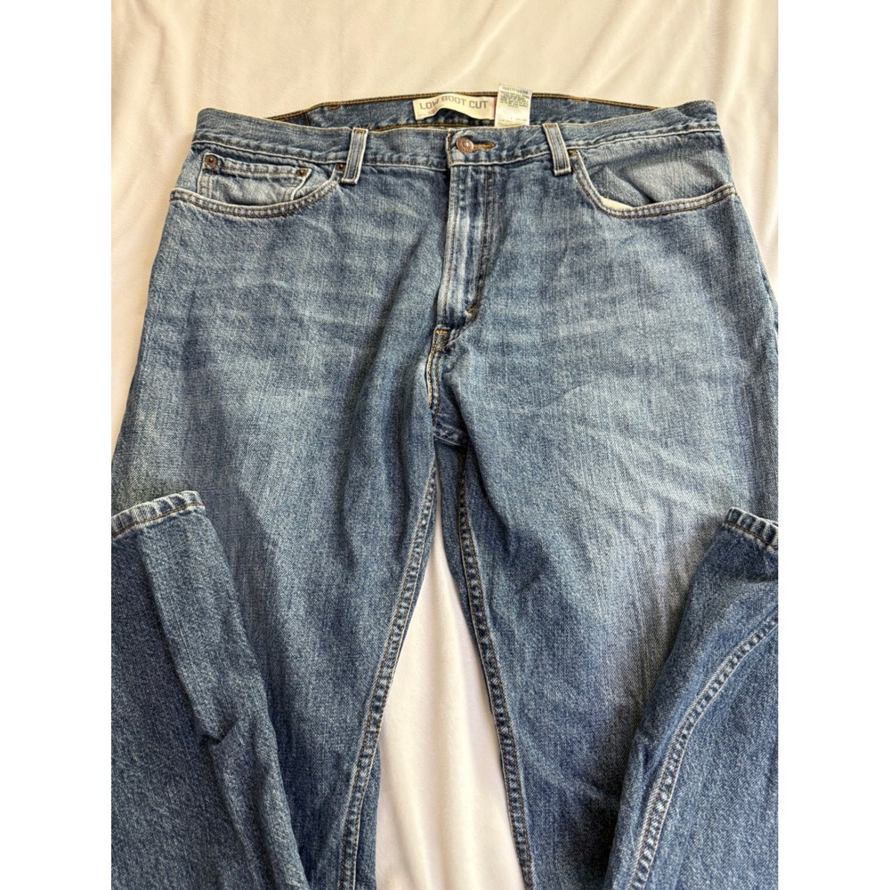 Levis 527 Y2K Low Boot Cut Jeans Mens 38x30 Medium Wash Denim Blue Pants - Picture 2 of 9